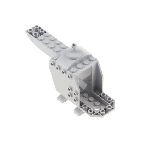 1x LEGO Helicopter Fuselage 14x4x5 Gray Top Pin 6223113 18929c01