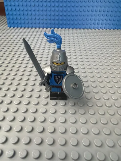 LEGO Black Falcon Mini-figure Customized With Armor, Shield, Sword, And A Helmet
