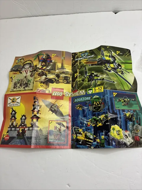 1998 Vintage Lego System Ad Flier Ninja Aquazone Insectoids Adventurers Technic