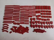 LEGO BULK LOT OF 180 DARK RED SMOOTH TILES 1X1 1X2 1X3 1X4 1X6 1X8 2X2 2X3 2X4