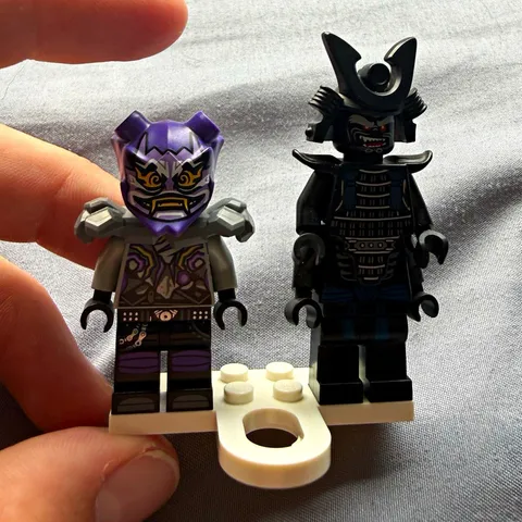 LEGO Minifigures Lot of 2 Ultra violet missing hair on side of mask and Garmadon