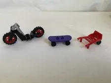 Lot of 3 Lego Motorcycle Hand Truck Skateboard #67