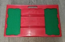 LEGO Carrying Storage Slide Case Red and Green Plastic Lap Laptop Building 1998