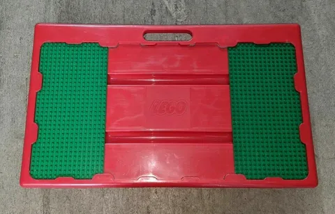 LEGO Carrying Storage Slide Case Red and Green Plastic Lap Laptop Building 1998