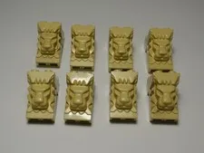 LEGO Castle Lion Head Brick Tan Lot of 8 Need Cleaned Modified 2x3x3