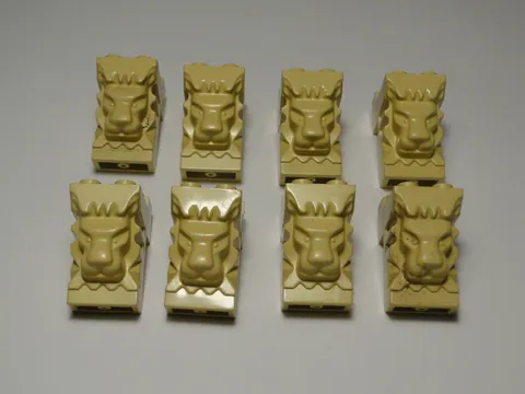 LEGO Castle Lion Head Brick Tan Lot of 8 Need Cleaned Modified 2x3x3