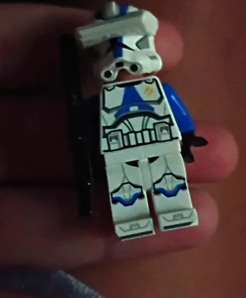 LEGO Star Wars Clone Trooper Minifigure White & Blue Armor w/ Helmet Blaster