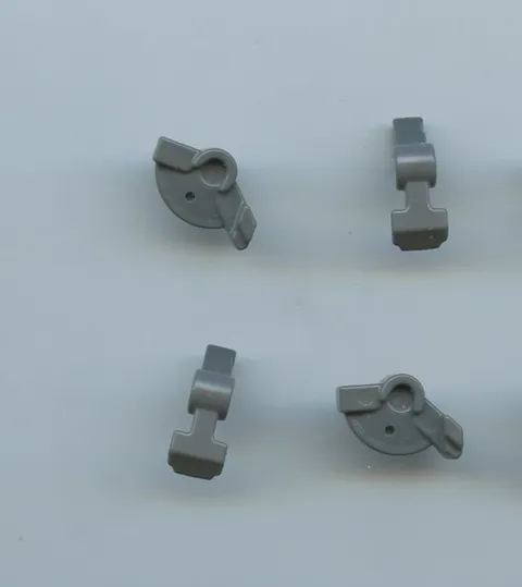 Star Wars LEGO x4 Dark Bluish Gray Projectile Launcher Part Trigger for Blaster