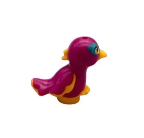 LEGO Bird - Magenta with Bright Light Orange Eyes - Friends 41349