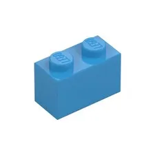 LEGO 28x Medium Blue Brick 1 x 2 inv.590