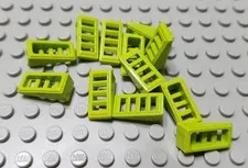 LEGO Lot of 12 Lime Green 2x1x2/3 Creator Classic Slopes with 4 Slots