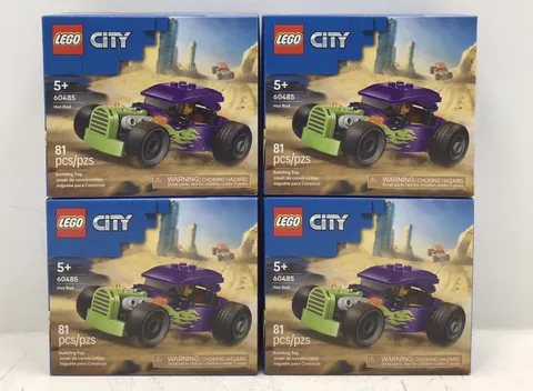LEGO City Hot Rod (60485) Building Toy Ages 5+, 81 Pieces, Lot Of 4