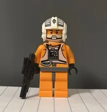 Lego Star Wars Gold Leader Dutch Vanderbilt Minifigure W/ Blaster