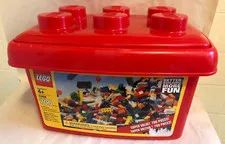 LEGO Red Classic Plastic Storage Case Container Box TUB Toy BIN Holder 14x10x10"