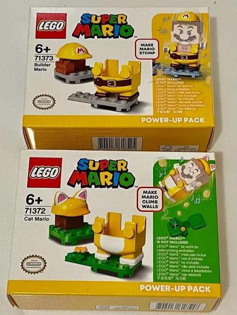 Lego Super Mario Bulk 2 Set  71372 Cat 71373 Builder  Costume Power Up Pack NEW.