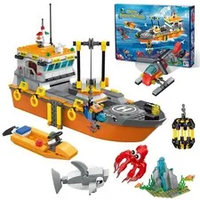 City Research Vessel Building Kit with LED Light - Fun Floating Boat Building...