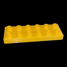 yellow Duplo 2X6 plate- combined shipping (YELL31)
