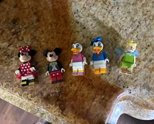 LEGO Disney Minifigures Lot of 5 Minnie Mickey Daisy Donald Peter Pan