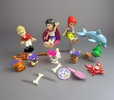 LEGO FRIENDS Minifigures and Accessories large lot Mia Animals Pets Dolphin Dogs