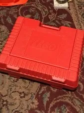 Lego Vintage 1985 Large Red Hard Carrying Storage Case 15" x 12" x 4.5"