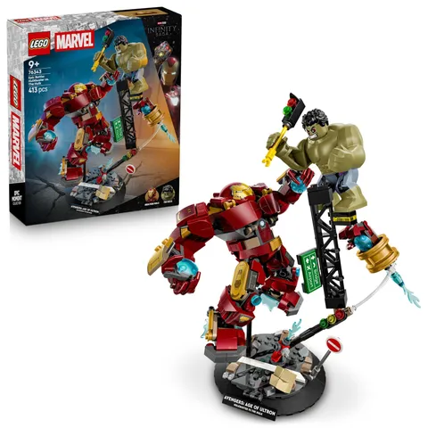 LEGO   Marvel Epic Battle: Hulkbuster vs. The Hulk - Superhero Toy w/ 2 Action F
