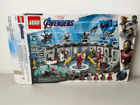 Lego Marvel Avengers Iron Man Hall of Armor 76125 Open Box 