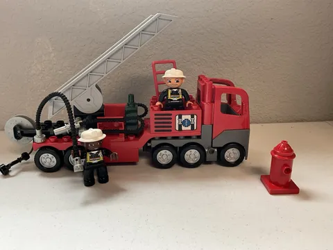 LEGO DUPLO Fire Truck w/ Firefighter Figure,