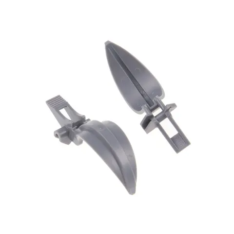 2x LEGO Vehicle Crane Shovel Claw New Dark Gray Bent 6172224 91347