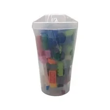 LEGO Pick A Brick Cup Storage Plastic Container With Lego Pieces And Lid