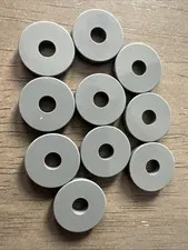 LEGO 15535 Dark Bluish Gray Tile, Round 2 x 2 with Hole 10 Pieces