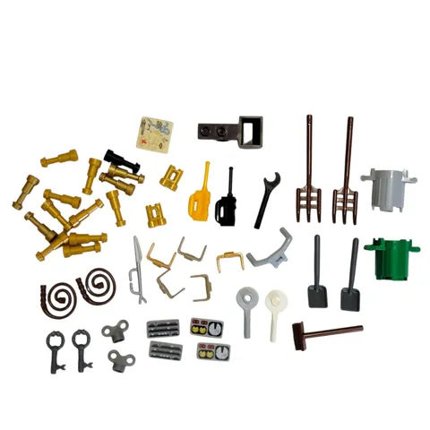 LEGO Minifigure Accessories Lot 47 Pc Telescopes Utility Tools Weapons Mixed