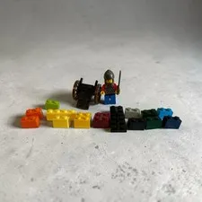 LEGO Castle Knight Figure Helmet Sword Cart And Extra Bricks