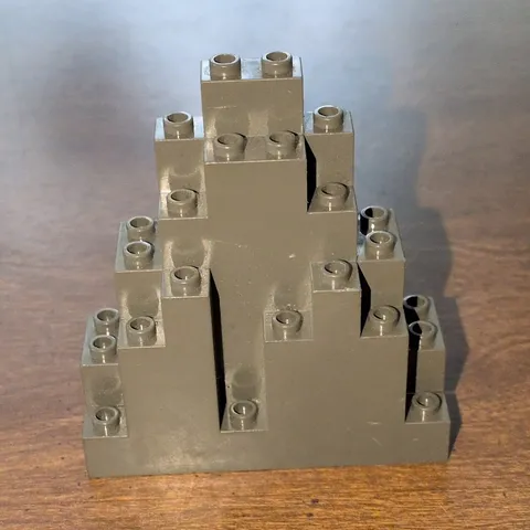 LEGO BURP Gray Large Rock Panel BURP Plastic Brick Piece Assembled Structure