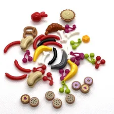 LEGO Parts Minifig Food Assorted Lot QTY 40 Pie Bread Hot Dog Cookies Fruit