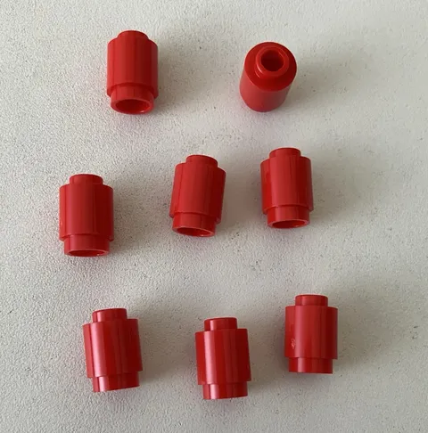 LEGO 8x NEW Pieces Round Brick 1x1 Open Stud RED #3062