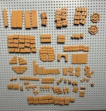 LEGO Medium Nougat Bulk Lot Sorted Tiles Slopes Rounds Modified MOC 290pc
