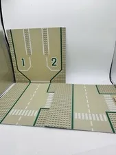 LEGO Vintage Road Plates Lot Town Crosswalk Parking Ramp Baseplates Tan Lot Of 3