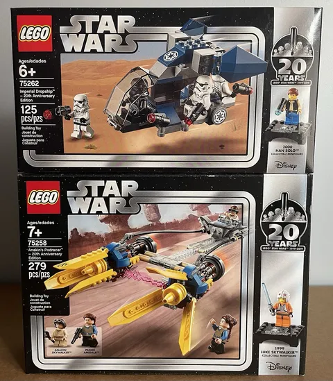 Lego Star Wars 20th Anniversary LOT OF 2 Anakin’s Podracer Imperial Dropship NEW