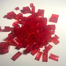 Rare Lego Trans Red lot as shown above here