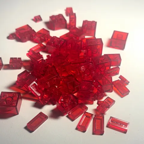 Rare Lego Trans Red lot as shown above here