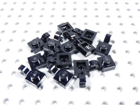 LEGO Lot of 13 Black 1x1 Modified Plates w/ Horizontal Clip BT