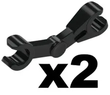 Lego 2 Castle SKELETON Minifig BENT ARMS Black Part 30377 D824