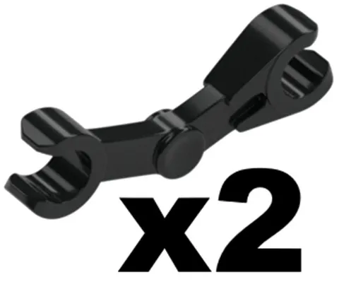 Lego 2 Castle SKELETON Minifig BENT ARMS Black Part 30377 D824