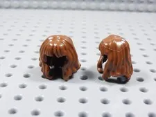 LEGO Lot of 2 Reddish Brown Female Girl Hair w/ Bangs Minifig BQ