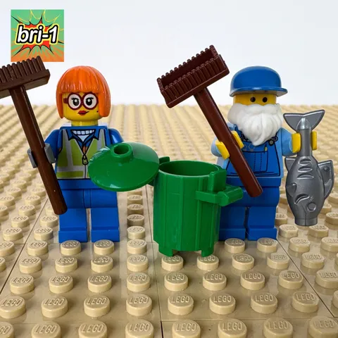 LEGO City: Shirley Keeper + Janitor, cty1244, twn160, 10224, 60292, 2021 WORKERS