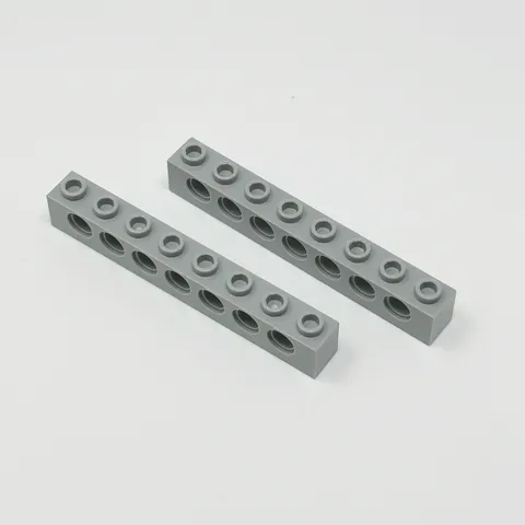 3702 LEGO Technic Parts Brick 1x8 Holes LIGHT BLUISH GRAY (2)