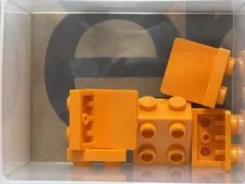 LEGO Parts - Orange Bracket 1 x 2 - 2 x 2 - No 44728 - QTY 5