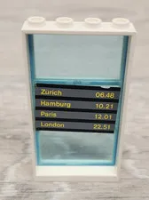 Lego 6160c03pb02 White Window 1 x 4 x 6 3 Panes Fixed Trans Glass Train Schedule