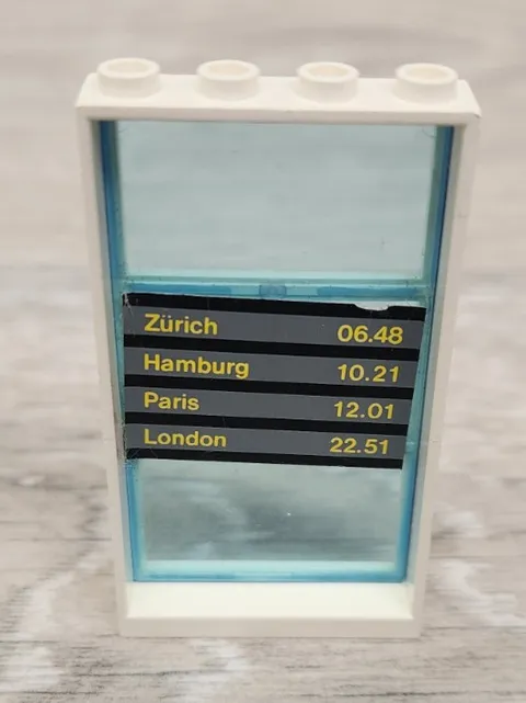 Lego 6160c03pb02 White Window 1 x 4 x 6 3 Panes Fixed Trans Glass Train Schedule