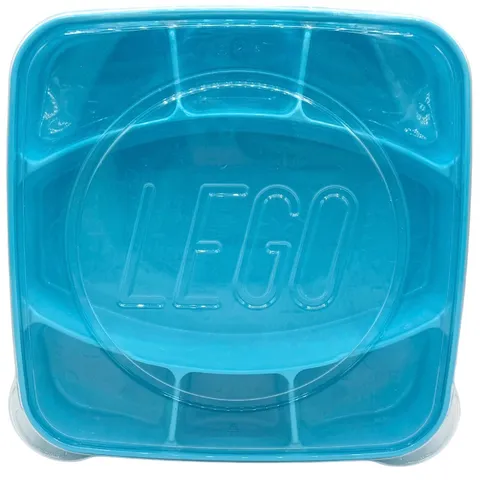 LEGO Dots Blue 7 Compartment 8.5" Storage Container Sorting Case w/ Snap Lid